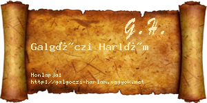 Galgóczi Harlám névjegykártya